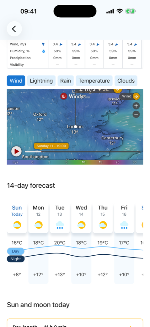 MeteoLive weather radar